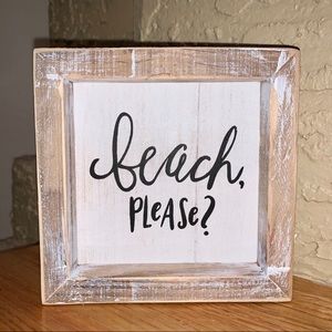 BEACH PLEASE TIER TRAY SIGN